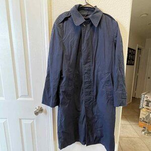 blue trenchcoat